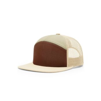 Richardson 7 Panel Trucker- Brown and Khaki (Snapback)