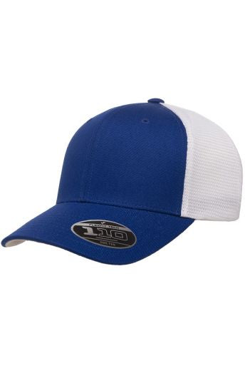 Flexfit 110M - ROYAL BLUE/WHITE (W/METAL PATCHES)