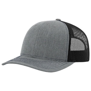 YOUTH Richardson Trucker Curved Bill-  Heather Gray and Black (Snapback)