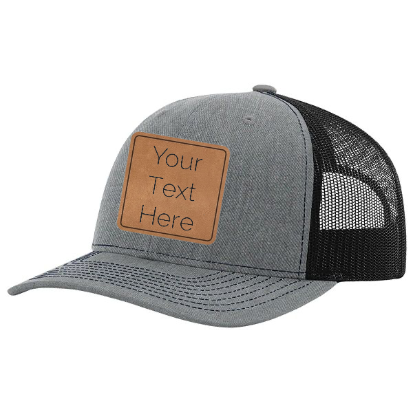 YOUTH Richardson Trucker Curved Bill-  Heather Gray and Black (Snapback)