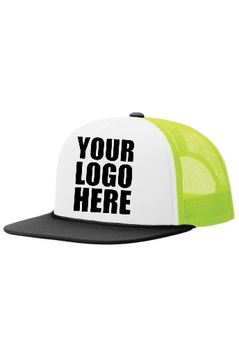 Foam Trucker Hat- White/Neon Yellow (Richardson Snapback)